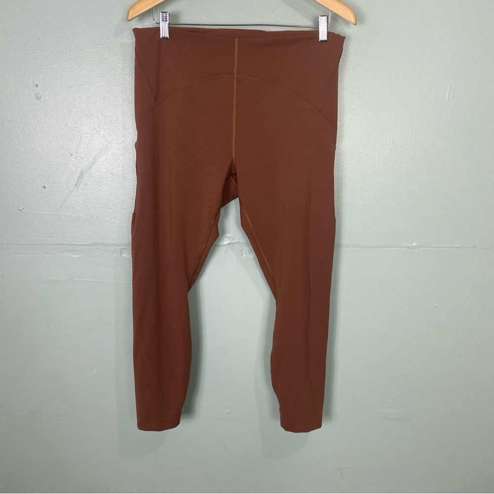 Lululemon Instill High Rise Tight Leggings Brown Sz 14 W5DJTS